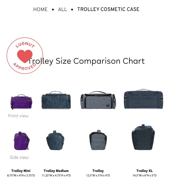 Lug Trolley Cosmetic Case-Heather Grey - Picture 2 of 6